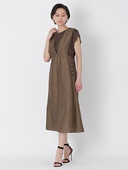 Amazon.co.jp: [エポカ] リネンブレンドクロス ジャンパースカート 40